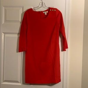 Red/orange 3/4 sleeve dress